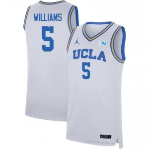 UCLA Brandon Williams #5 White Men's Basketball Jersey | Premium Quality Player Apparel 17380025