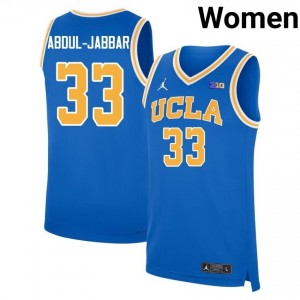 #33 Kareem Abdul-Jabbar Bruins Women's Basketball Jersey | Official NCAA-Approved Blue Edition 53820172