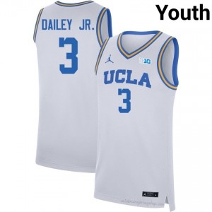 UCLA Eric Dailey Jr. #3 White Youth Basketball Jersey | Premium Quality Player Apparel 60012703