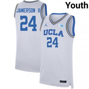 UCLA Steven Jamerson II #24 White Youth Basketball Jersey | Premium Quality High School Apparel 89229083